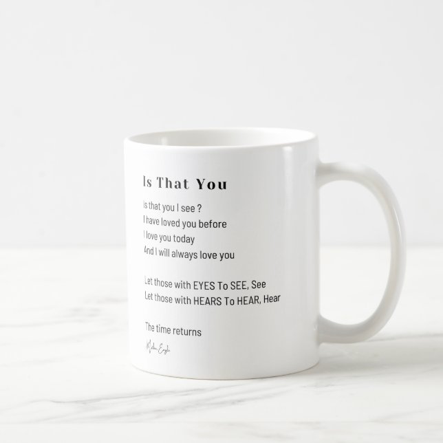 Café É que eu vejo uma caneca de chá de poema (Direita)