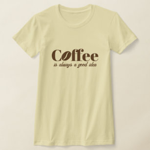 Café é sempre uma boa ideia, camisa de creme bonit