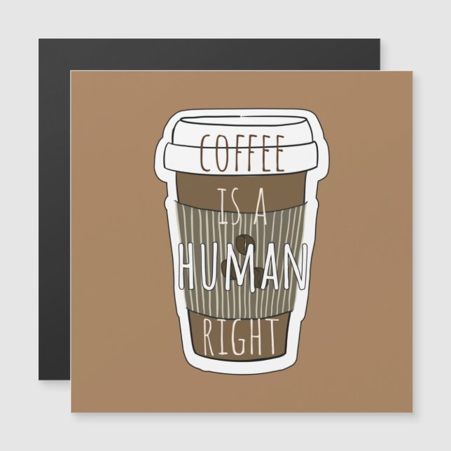 Café é um direito humano, xícara de café com citaç (Frente/Verso)