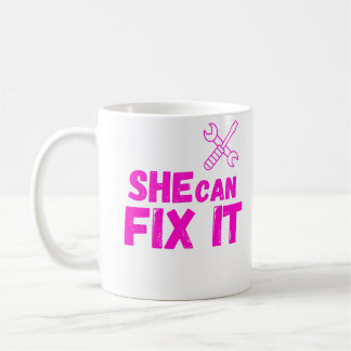 Café Ela Pode Consertar Design de Caneca de DIY