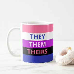 Café Eles/eles/dele caneca do clássico de Genderfluid
