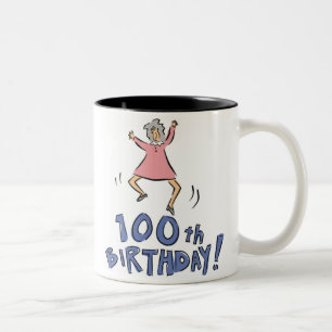 Café Em Dois Tons 100th Caneca dos presentes de aniversário