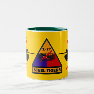 Café Em Dois Tons 1/77th Caneca de aço dos tigres das panteras