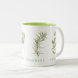 Café Em Dois Tons 4 ERVAS FRESQUINHAS Caneca Tom Duplo de Lima