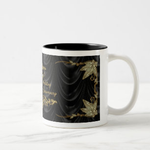 Café Em Dois Tons 50th Caneca do aniversário de casamento