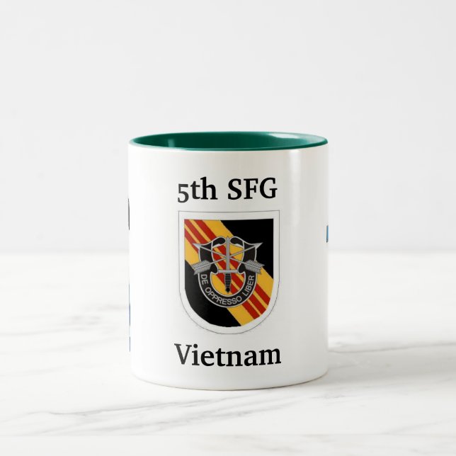 Café Em Dois Tons 5o Caneca de Vietnam do grupo das forças especiais (Centro)