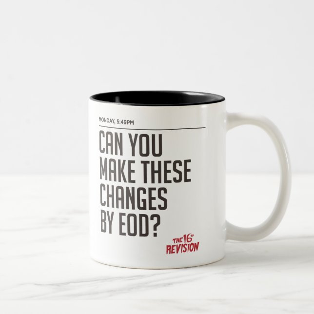 Café Em Dois Tons A 16a revisão - caneca de segunda-feira (Direita)