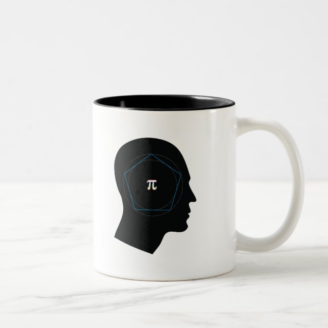 Café Em Dois Tons A aproximação de Archimedes de Pi - caneca (Direita)