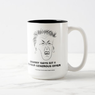 Café Em Dois Tons A avó diz a caneca 2 de Git