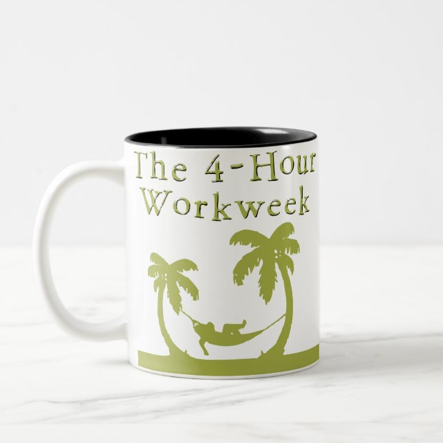 Café Em Dois Tons A caneca de 4 horas da semana de trabalho (Esquerda)