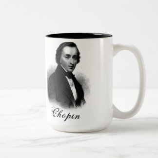 Café Em Dois Tons A caneca de Chopin