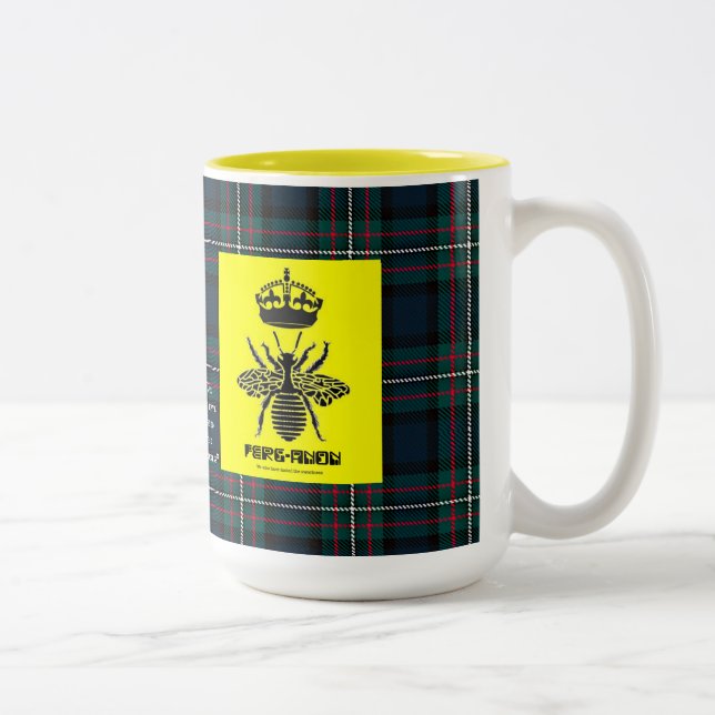 Café Em Dois Tons A caneca de Ferganon casou-se no clã de Ferguson (Direita)