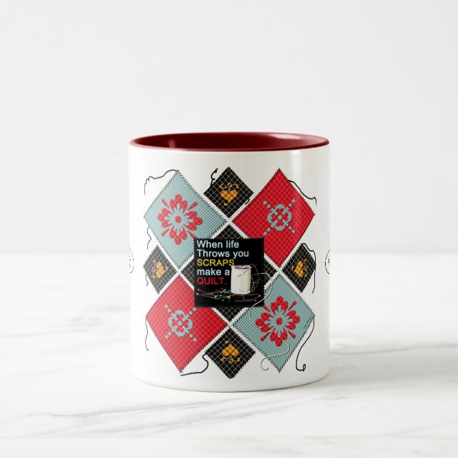 Café Em Dois Tons A caneca de Quilter (Centro)