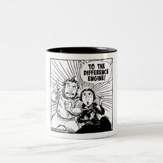 Café Em Dois Tons À caneca do motor de diferença