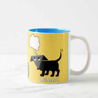 Café Em Dois Tons A caneca "Dream Big" de duas tonalidades de Rego B