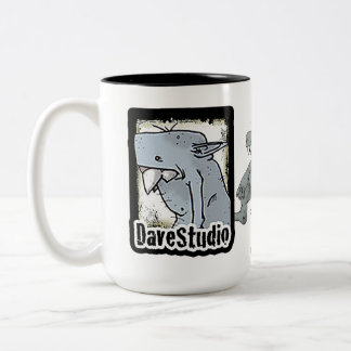 Café Em Dois Tons A grande caneca de DaveStudio