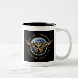 Café Em Dois Tons Acima de toda a caneca dos cavaleiros
