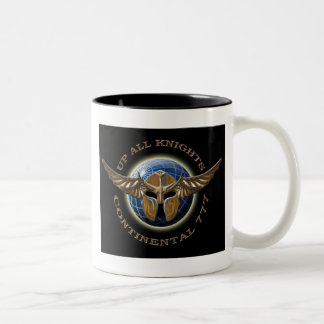 Café Em Dois Tons Acima de toda a caneca dos cavaleiros
