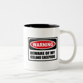 Café Em Dois Tons Advertir BEWARE de MINHA caneca do SHEEPDOG de