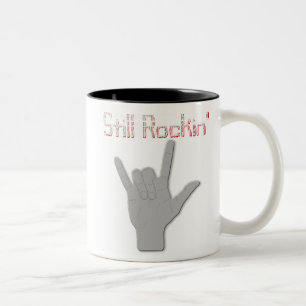 Café Em Dois Tons Ainda caneca de Rockin