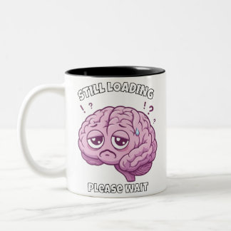 Café Em Dois Tons Ainda Carregando – Por Favor Aguarde Caneca de Des