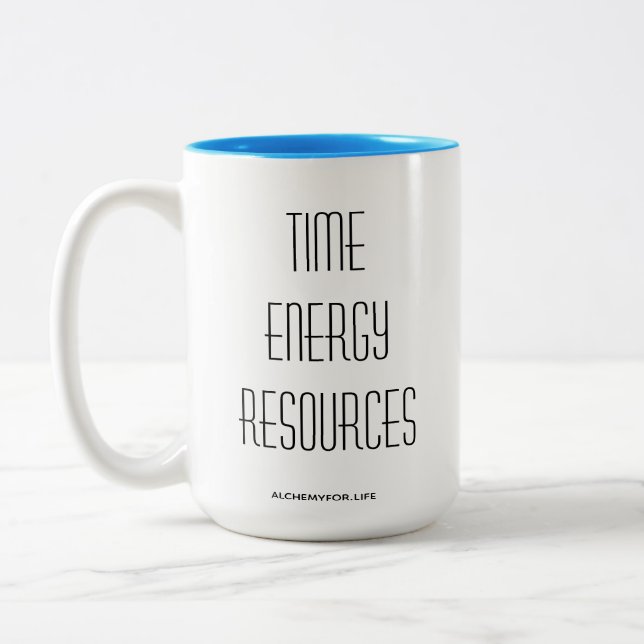 Café Em Dois Tons Alchemy for Life - caneca oficial.  Balão de alqui (Esquerda)