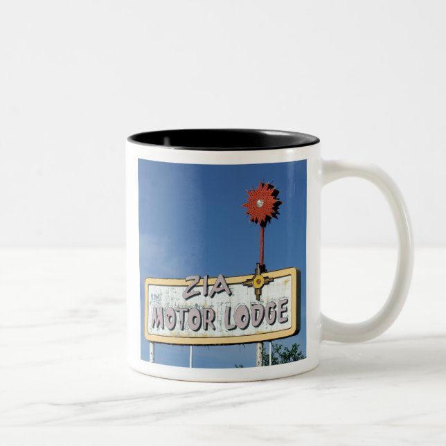 Café Em Dois Tons ALOJAMENTO de MOTOR de ZIA - caneca (Direita)