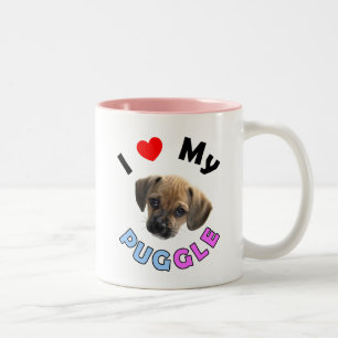 Café Em Dois Tons Ame minha caneca de Puggle