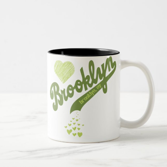 Café Em Dois Tons Amor para a caneca de Brooklyn 2 (Direita)
