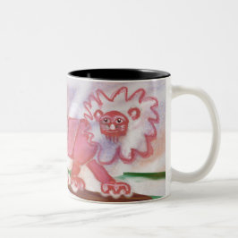 Café Em Dois Tons animal vermelho lunático da floresta da caneca de