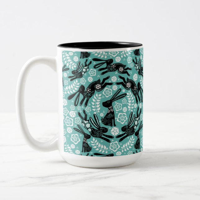 Café Em Dois Tons Ano da caneca de coelho (Esquerda)