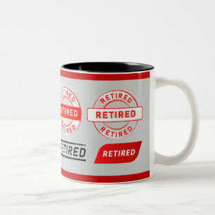 Café Em Dois Tons Aposentadoria! Presente para Aposentado Caneca de
