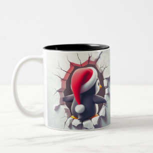 Café Em Dois Tons Apresentação de caneca de Natal