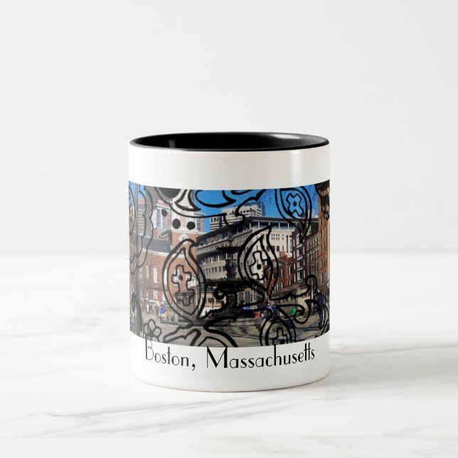 Café Em Dois Tons Artes e caneca de Boston dos artesanatos (Centro)
