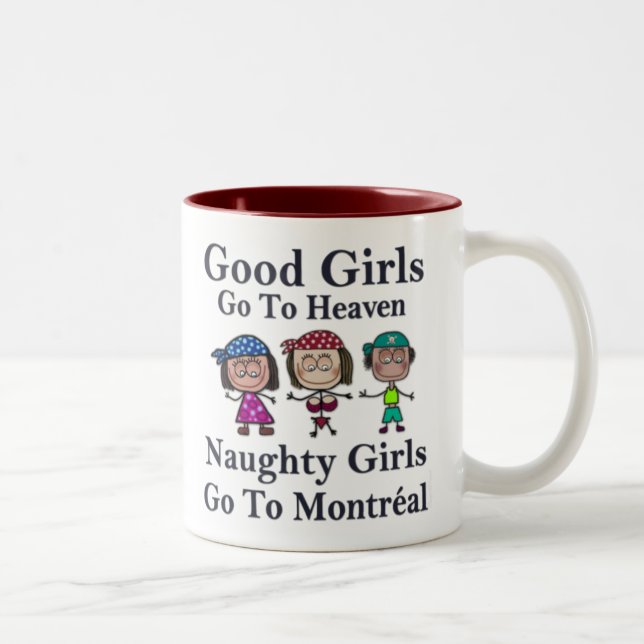 Café Em Dois Tons As boas meninas vão à caneca impertinente de (Direita)