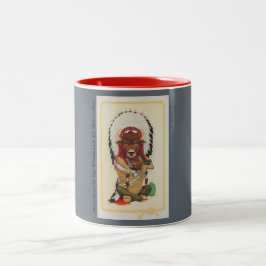 Café Em Dois Tons Assento Bull caneca do Dois-Tom de 11 onças