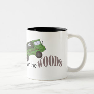 Café Em Dois Tons Através do rio e sobre as madeiras - caneca de