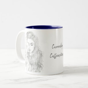 Café Em Dois Tons Atualmente caneca de Caffeinating