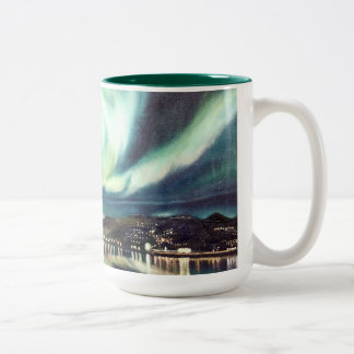 Café Em Dois Tons Aurora boreal - CANECA de Islândia