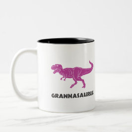 Café Em Dois Tons Avó Nanna, caneca cor-de-rosa do copo de T-rex da