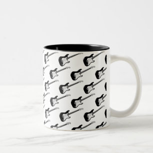 Café Em Dois Tons Baixo, Caneca Bicolor de Música