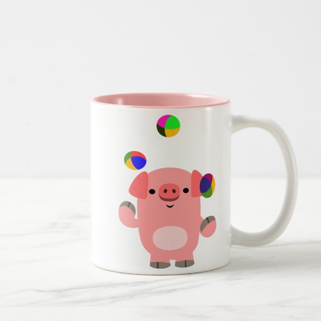 Café Em Dois Tons Bela caneca de cartoon (Direita)