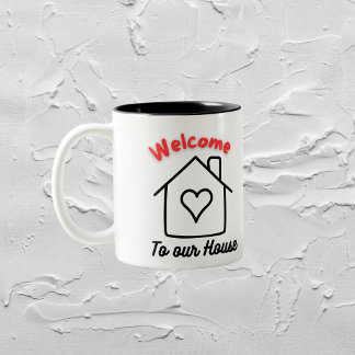 Café Em Dois Tons Bem-vindo à nossa caneca de casa