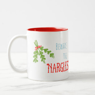 Café Em Dois Tons Beware a caneca de Nargles