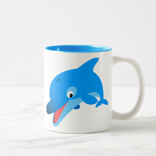 Café Em Dois Tons Bonita Caneca de Golfinho