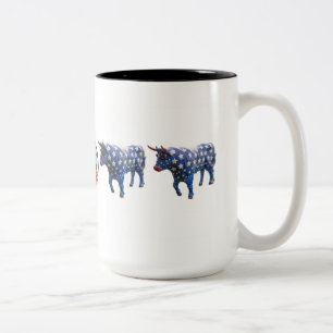 Café Em Dois Tons "Borracho o boi da estrela azul" caneca de 15
