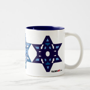Café Em Dois Tons Branco da caneca de SHALOM