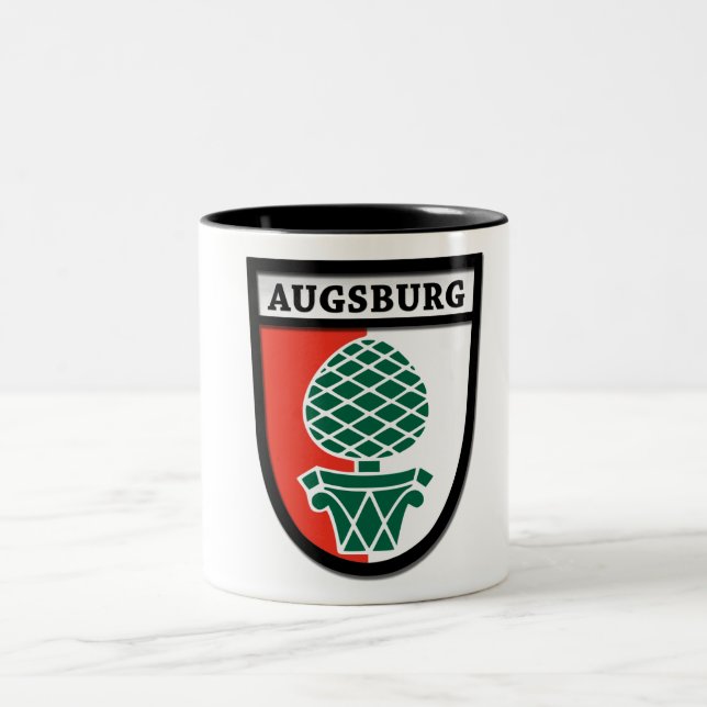 Café Em Dois Tons Caneca 0010 da brasão de Augsburg (Wappen) (Centro)