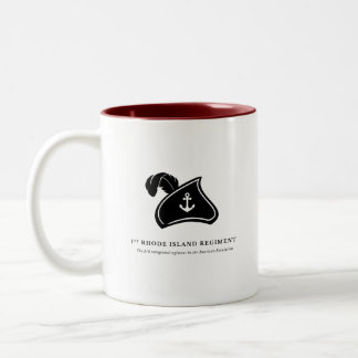 Café Em Dois Tons Caneca — 1º Regimento de Rhode Island