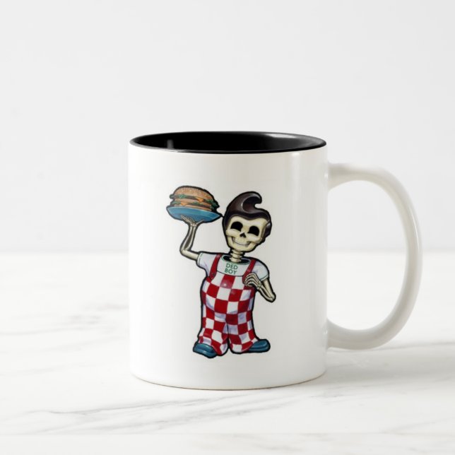 Café Em Dois Tons Caneca 11oz. do menino de Ded (Direita)